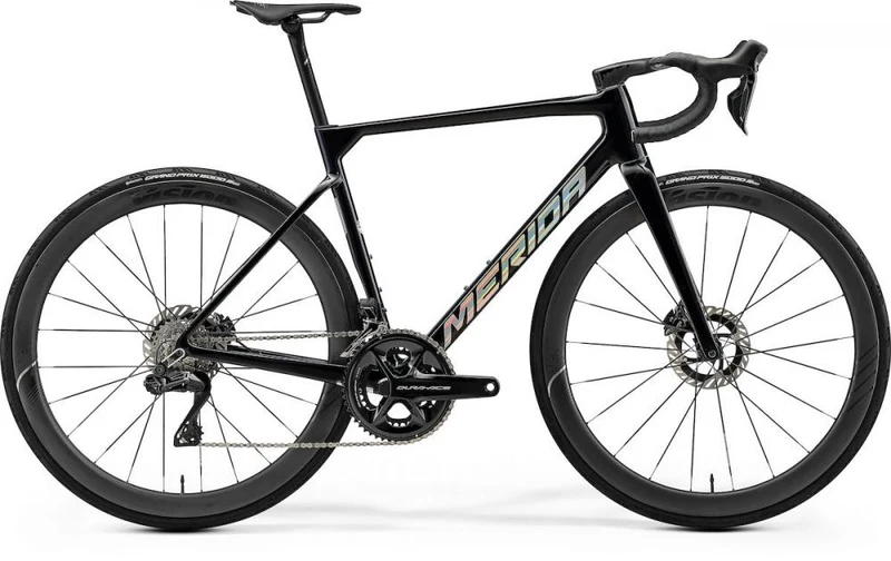 Merida Scultura Team CF5 Rennrad XS Metallic Black Flash BCP, Carbonrahmen, Shimano Dura-Ace Di2, ca 6,6 kg
