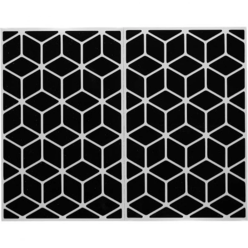 Procraft Reflektoren Sticker Set - Rauten Klein Schwarz - mehr Sichtbarkeit & Style