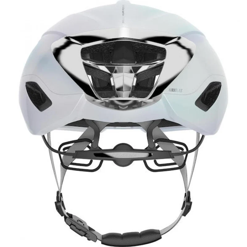 Limar Air Atlas W&B Opal White Silver M Weiß/Silber - aerodynamischer Rennradhelm