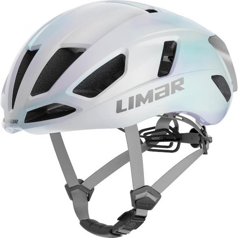 Limar Air Atlas W&B Opal White Silver L Weiß/Silber - aerodynamischer Rennradhelm der aktuellen Generation