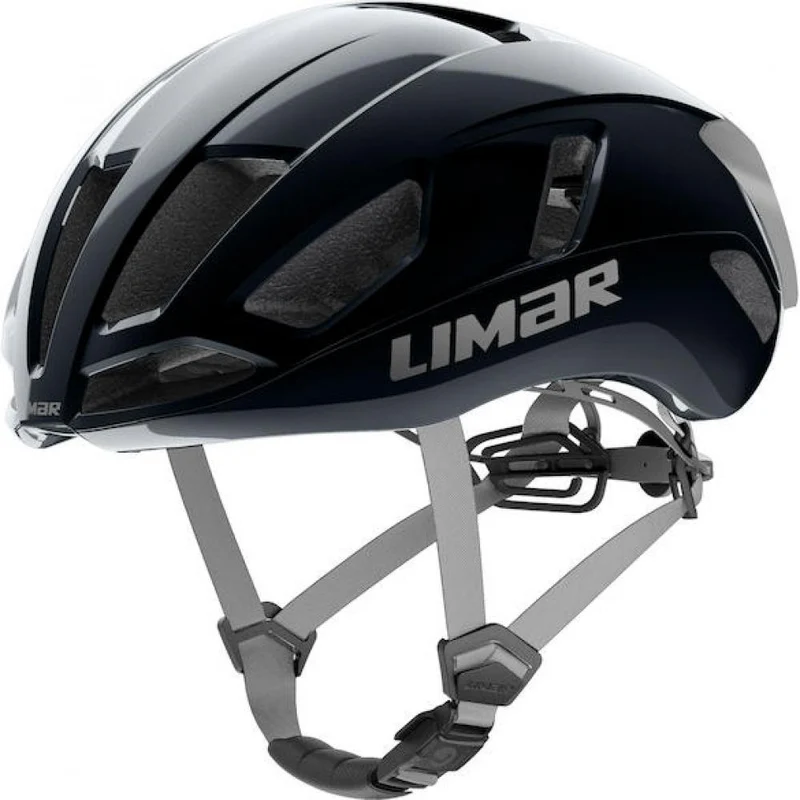 Limar Air Atlas W&B Midnight Black L Schwarz/Silber - aerodynamischer High-Performance-Rennradhelm