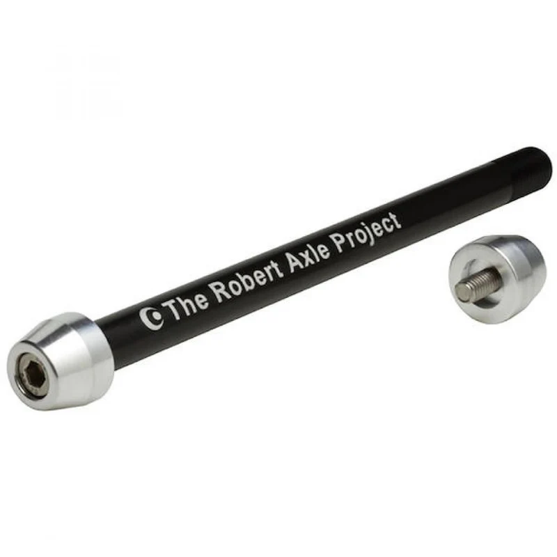 The Steckachse Rollentrainer M12x1,25, L=180mm L Schwarz - stabile Verbindung für Trainer & Anhänger