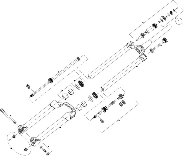 Manitou Verstellknopfkit Druckstufe Mattoc, Mattoc 3, Magnum 3-fach Matt - präzise Zug- & Druckstufeneinstellung