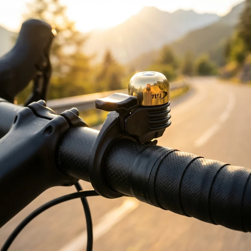 Procraft Klingel Race Bell Mini schwarz/gold - superleichte Rennrad-Fahrradklingel