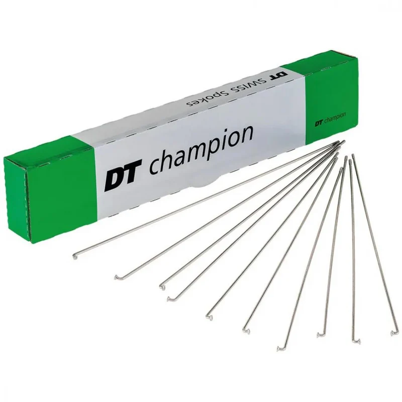 DT Swiss Speiche Champion 2.0 VE100 silber 284 mm - robuste Standardspeiche für Straße und MTB
