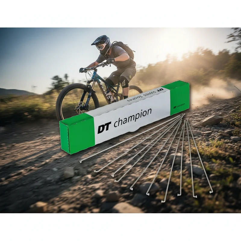 DT Swiss Speiche Champion 2.0 VE100 silber 288 mm - robuste Allround-Fahrradspeiche