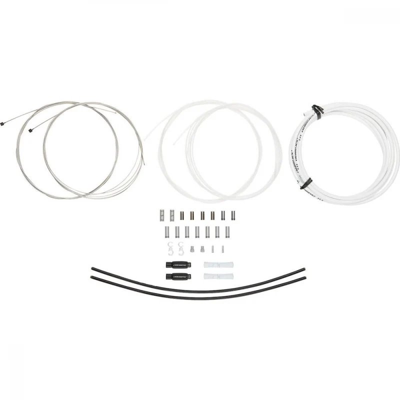 Jagwire Schaltzugset Road & Mountain Elite Sealed 2x Weiß - Durchgängiger Liner, Präzisionsschaltung