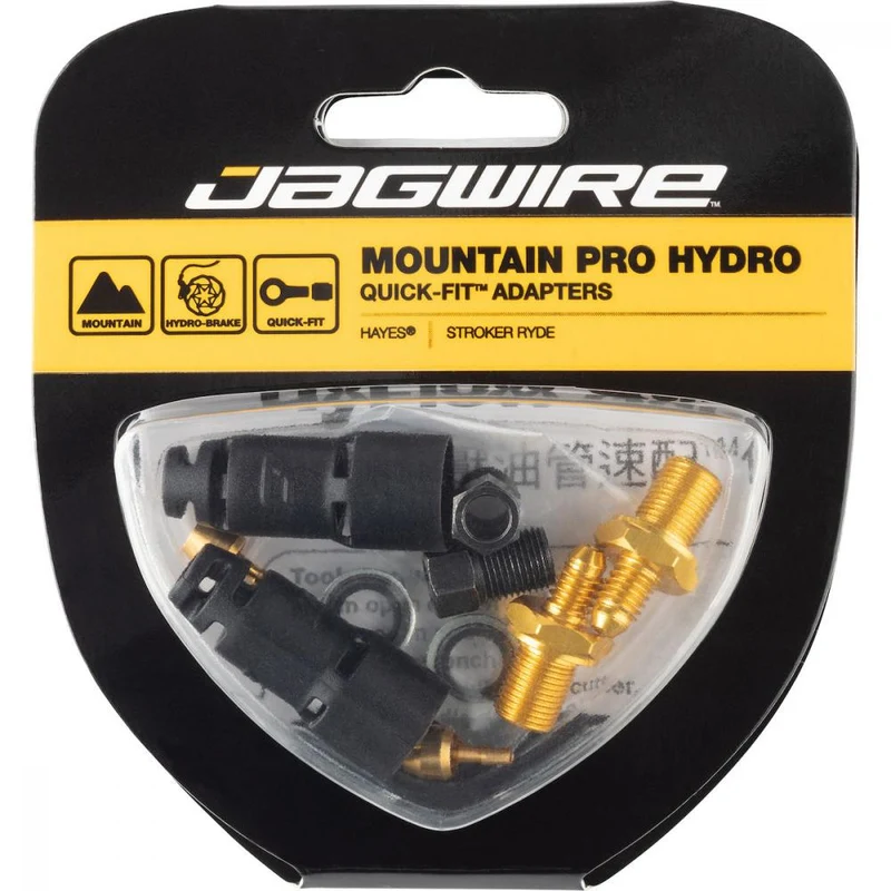 Jagwire Pro Quick-Fit Adapter für Hayes Bremsen Schwarz/Gold - Hydraulic Adapter Set