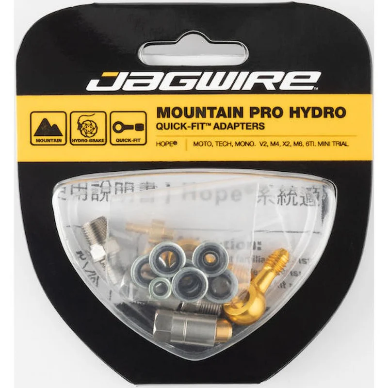Jagwire Pro Quick-Fit Adapter-Set HOPE Schwarz/Gold - Anschlussset für hydraulische Bremsleitungen
