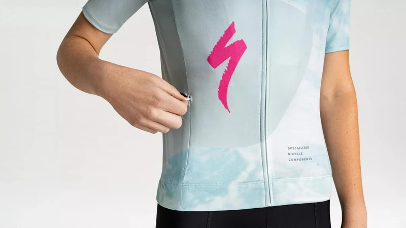 FOUNDATION SBC FOUNDATION GRAPHIC JERSEY SS WMN SEA/RBLPNK FOCAL L - Radtrikot kurzarm