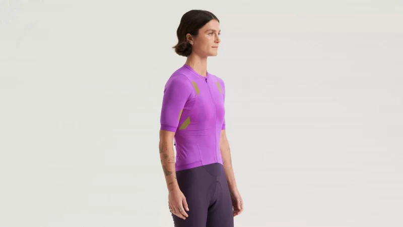 PRIME HYPRVIZ Jersey Kurzarm Damen - Recyceltes Highvis Radtrikot Purple Orchid Größe M