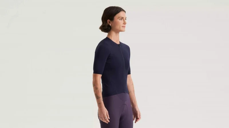 PRIME Damen Jersey Kurzarm Dunkelblau XS - Atmungsaktives Funktionsshirt für Sport und Freizeit - Trikot