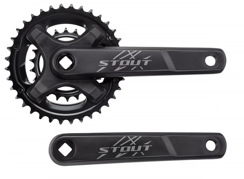 STOUT CRK STOUT - Kurbelgarnitur - 170MM L+R ARMS ALLOY SQUARE-TAPER 30T RIVETED RING 1X10 SPD BLACK - CRK STOUT, 170MM, L+R ARMS, ALLOY, SQUARE-TAPER, 30T RIVETED RING, 1X10 SPD, BLACK