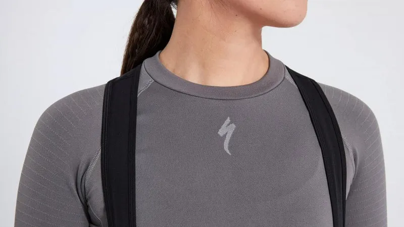 SEAMLESS BASELAYER LS WMN GRY S/M - Nahtlose Damen Funktionsunterwäsche Langarm - Bekleidung
