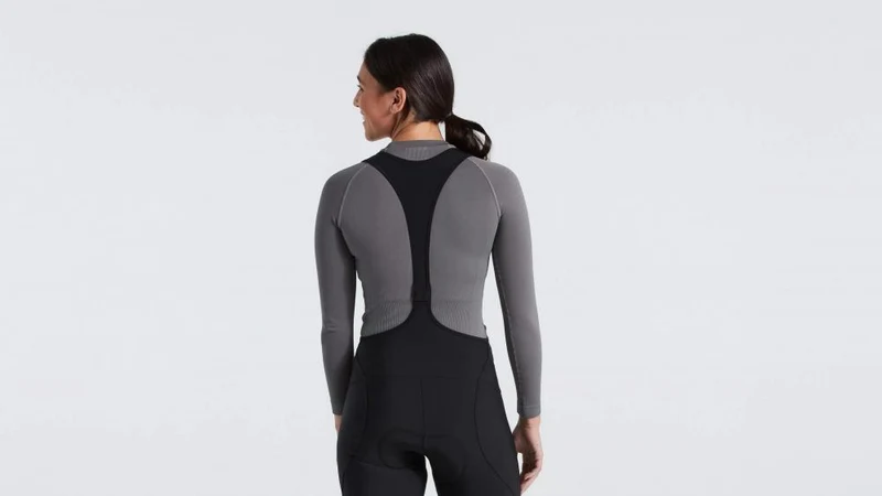 SEAMLESS BASELAYER LS WMN GRY S/M - Nahtlose Damen Funktionsunterwäsche Langarm - Bekleidung