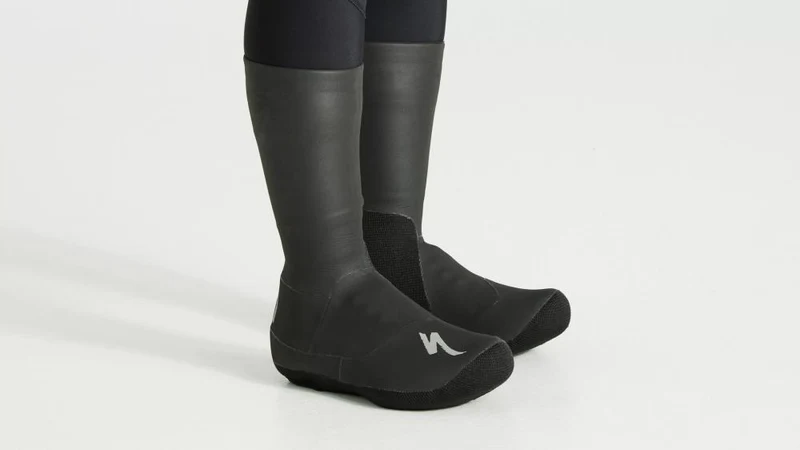 Neopren Überschuhe Schwarz XL/XXL - Wasserdichte Schuhüberzieher für Radsport & Outdoor - Schutzblech