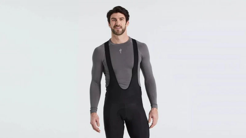 SEAMLESS BASELAYER LS MEN GRY L/XL - Nahtlose Funktionsunterwäsche Langarm Herren Grau - Bekleidung