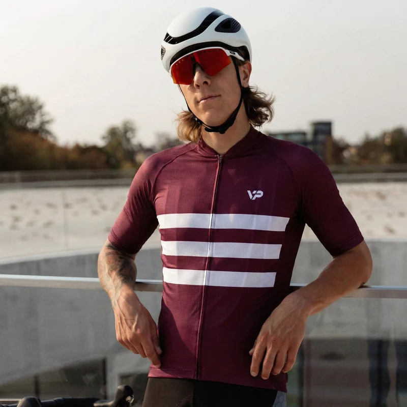 Burgundy Cycling Jersey