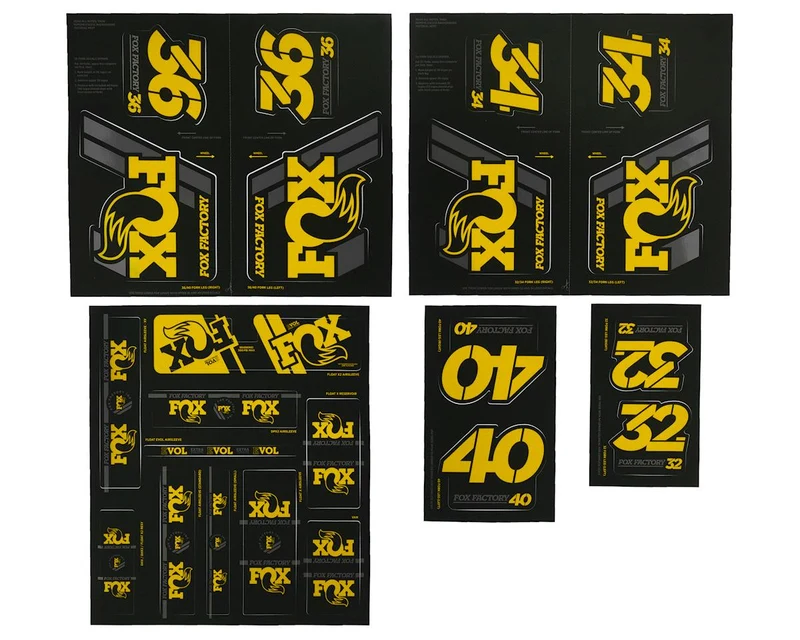 FOX Heritage Decal Kit Fork & Shock | bis MY20 | Yellow
