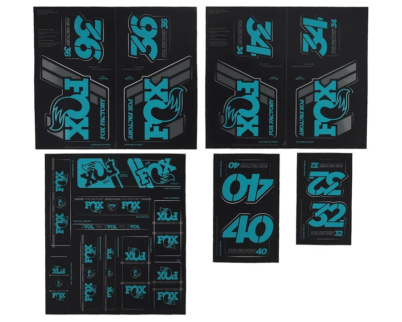 FOX Heritage Decal Kit Fork & Shock | bis MY20 | Turquoise