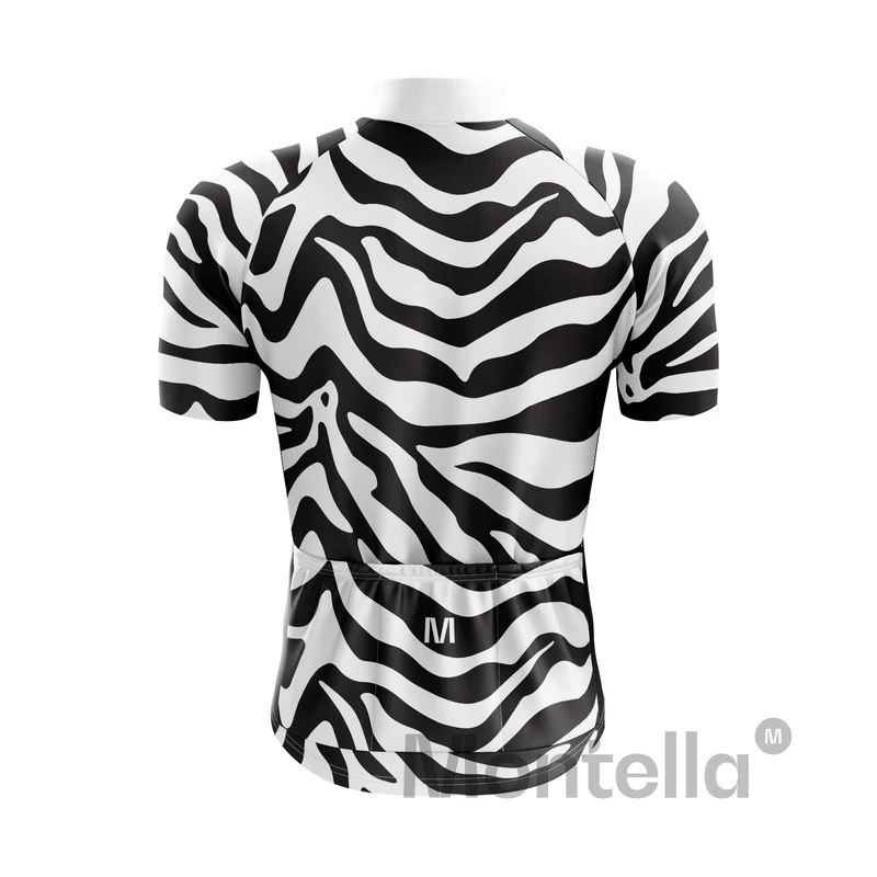 Men's White Animal Cycling Jersey