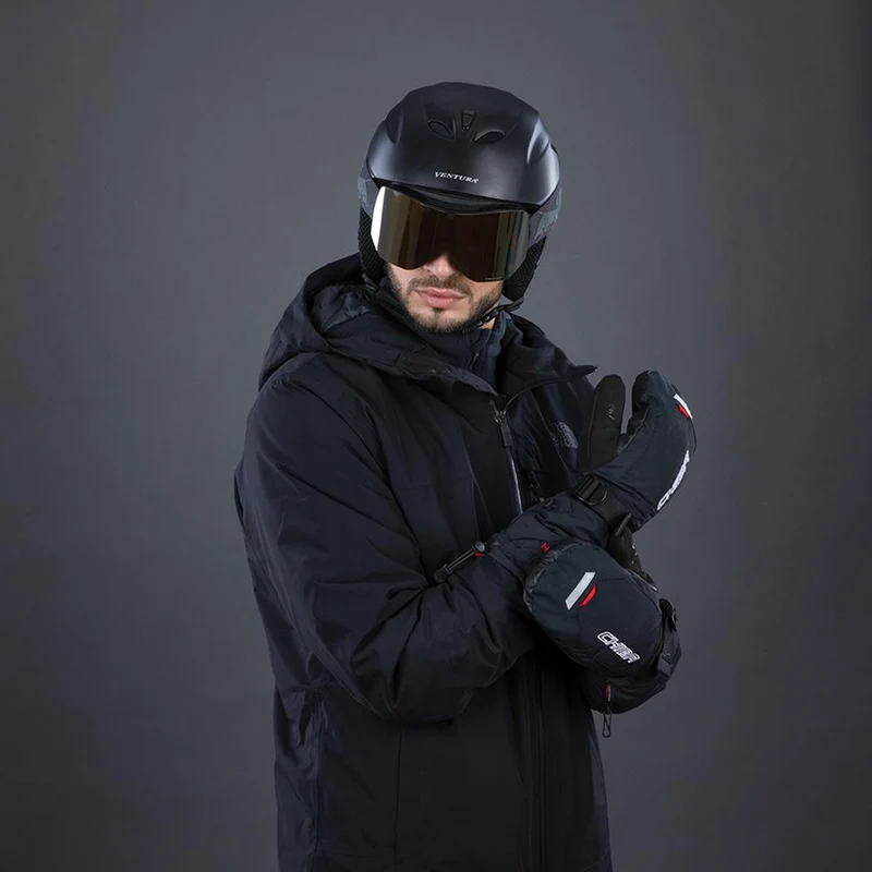 CHIBA Thermo Mitten - wasserdichte wintertaugliche Radhandschuhe, Größe 8, schwarz