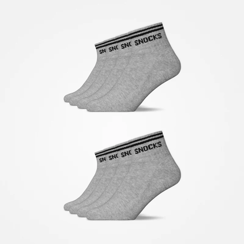 Retro Sneaker Socken | Grau (Streifen)