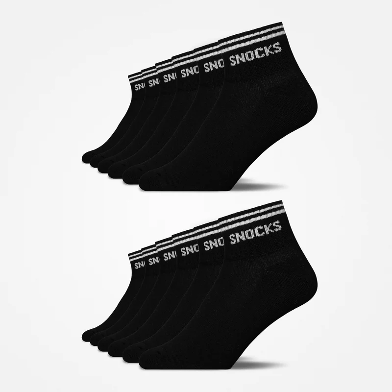Retro Sneaker Socken | Schwarz (Streifen)