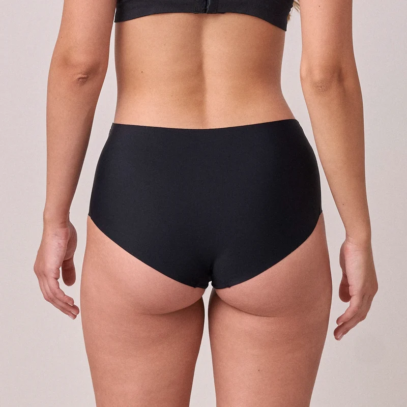 High Waist Hipster Panties Seamless | Schwarz