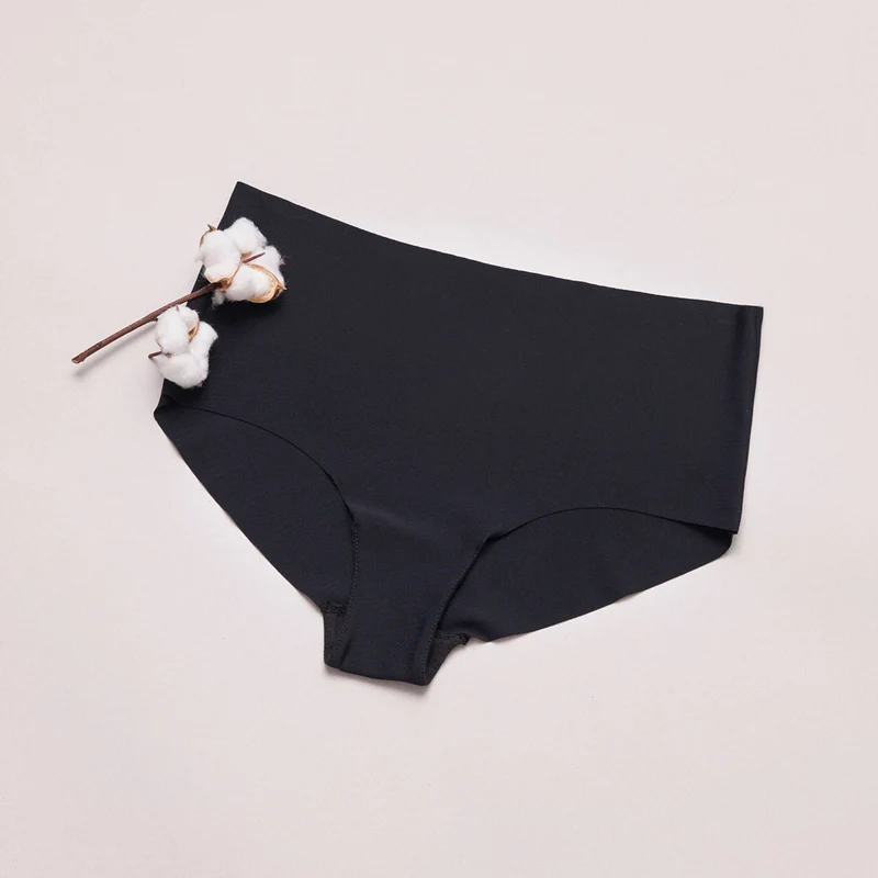 High Waist Hipster Panties Seamless | Schwarz