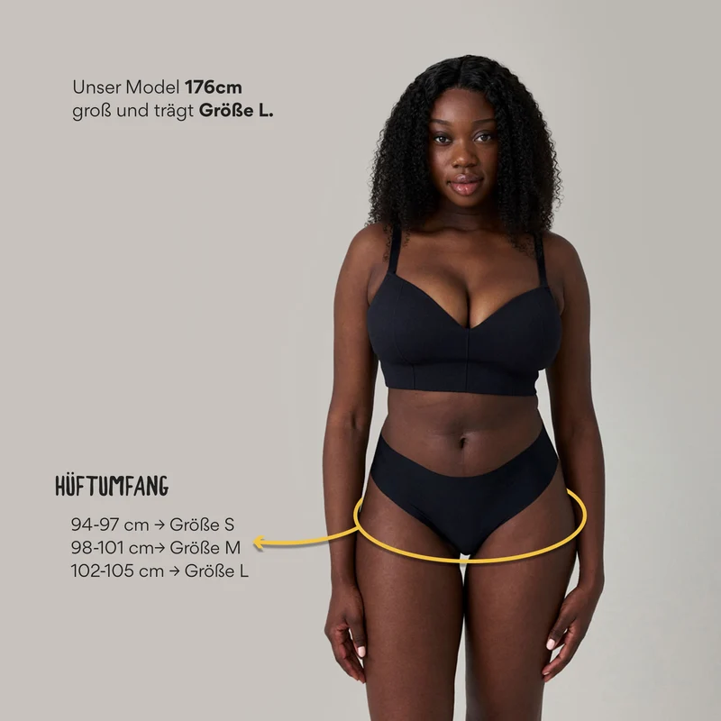 Tangas Seamless | Schwarz