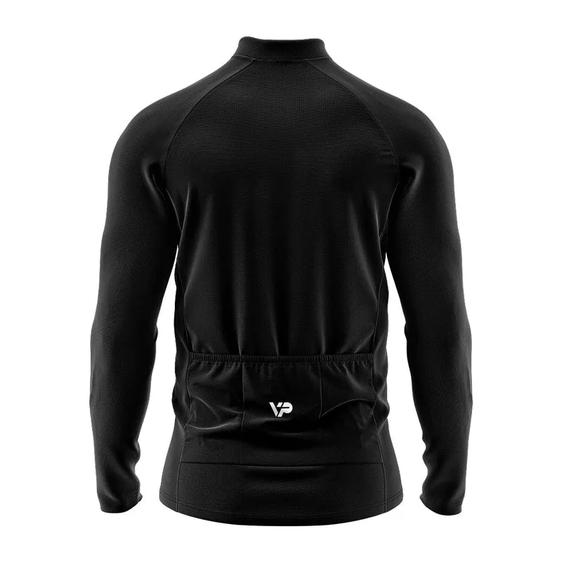 Black Long Sleeve Cycling Jersey