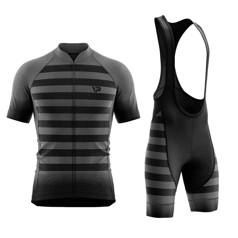 Grey Stripes Cycling Kit