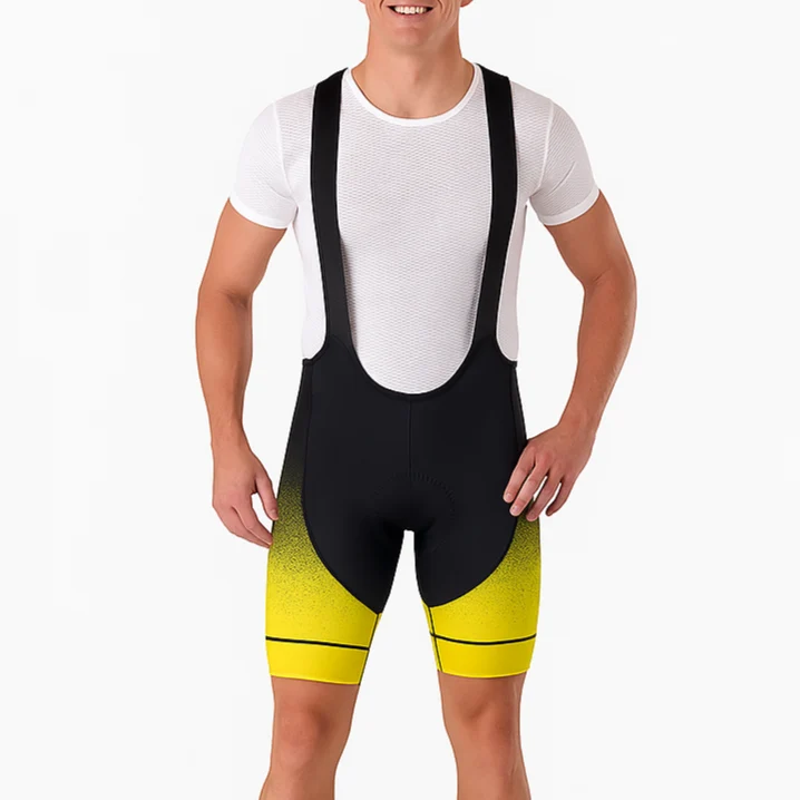 Yellow Gradient Cycling Bib Shorts