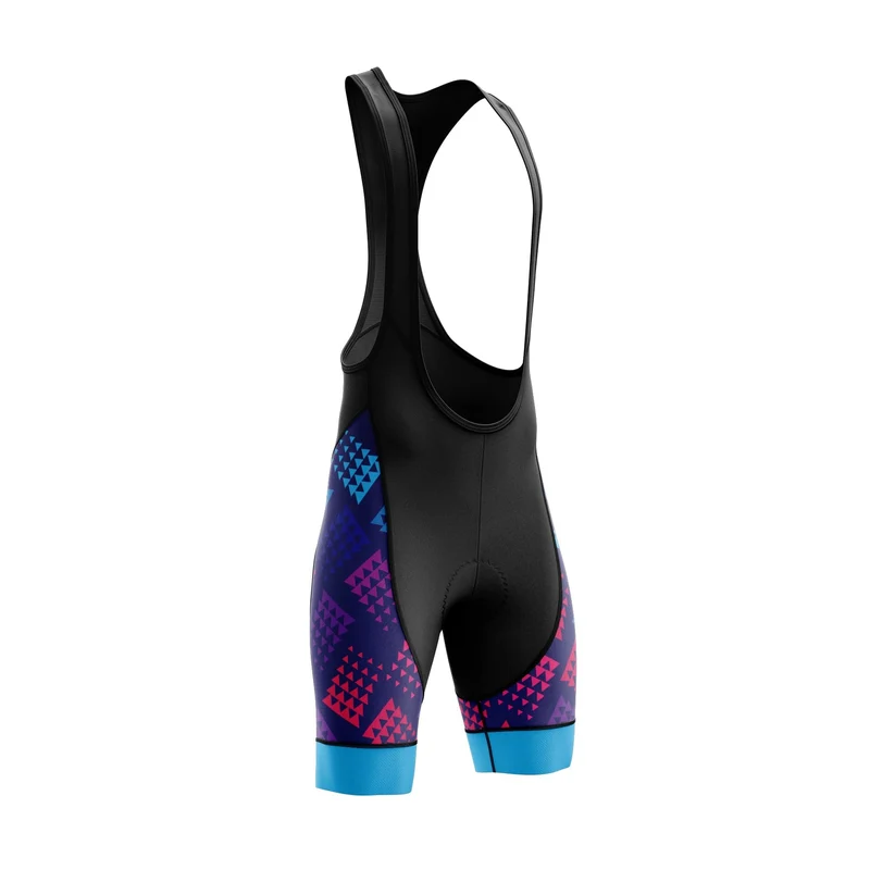 Purple Blue Pattern Cycling Bib Shorts