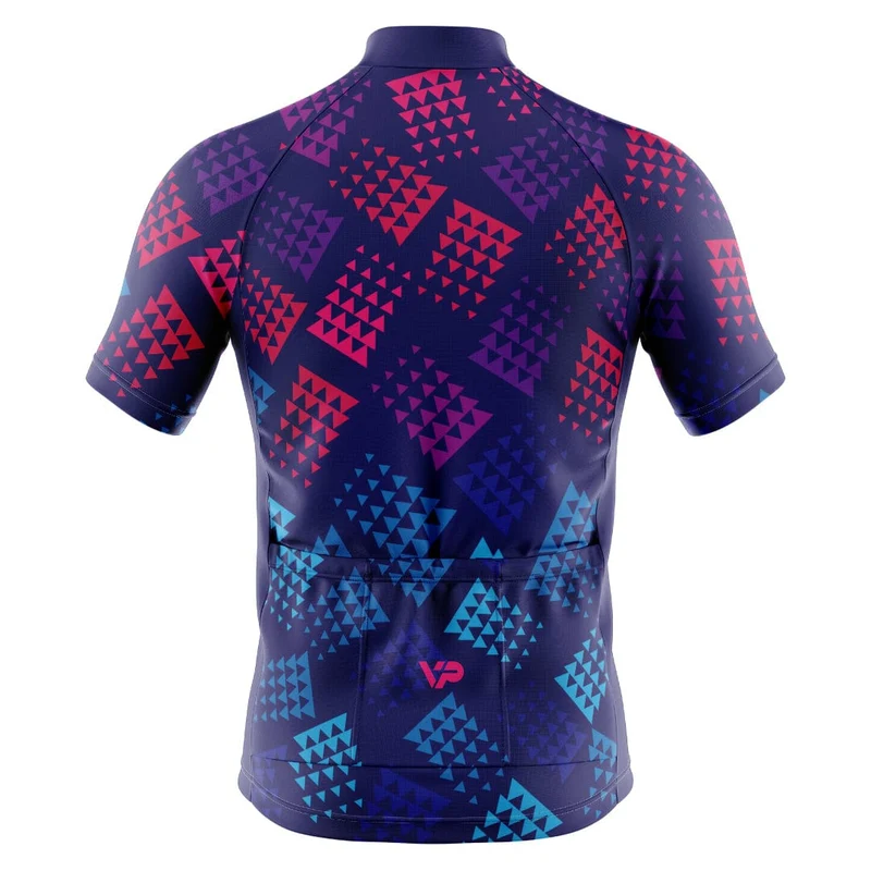 Purple Blue Pattern Cycling Kit