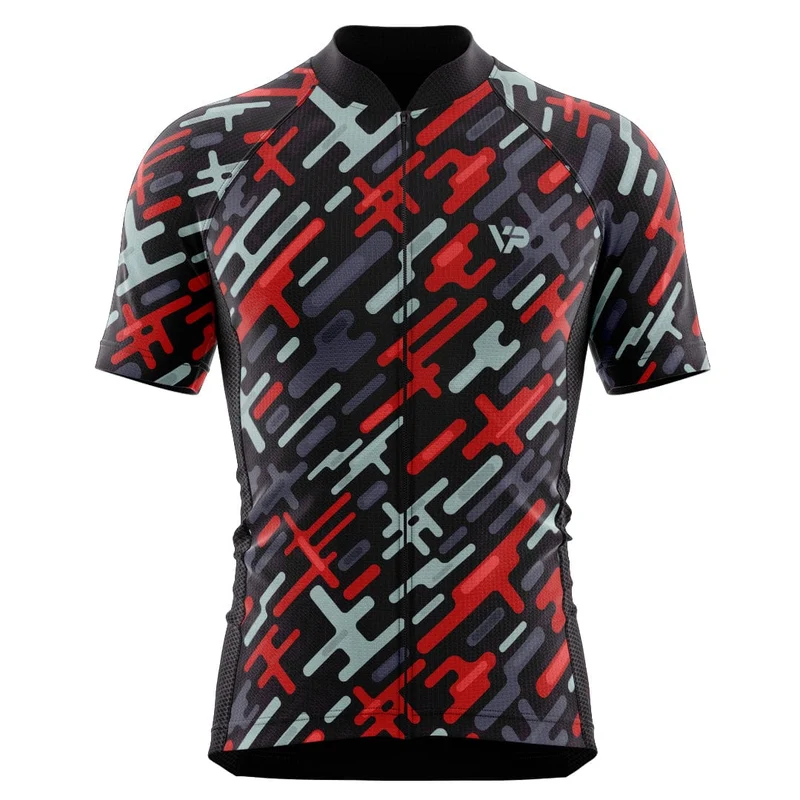 Red Pattern Cycling Jersey