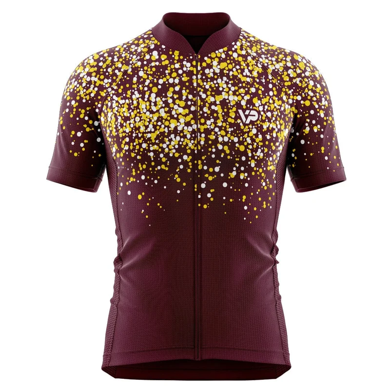 Burgundy Dots Cycling Kit