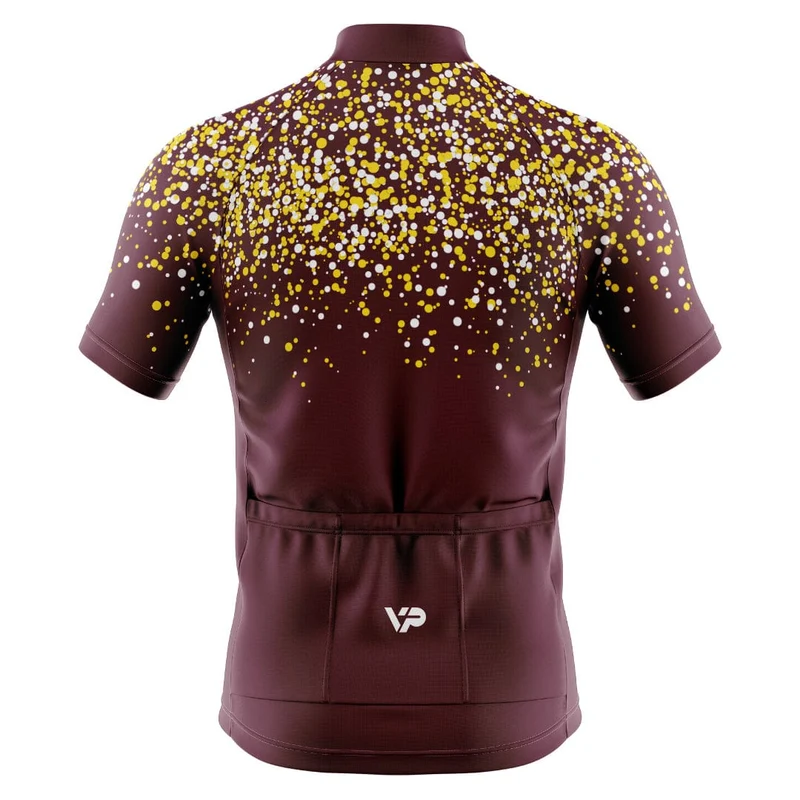 Burgundy Dots Cycling Kit