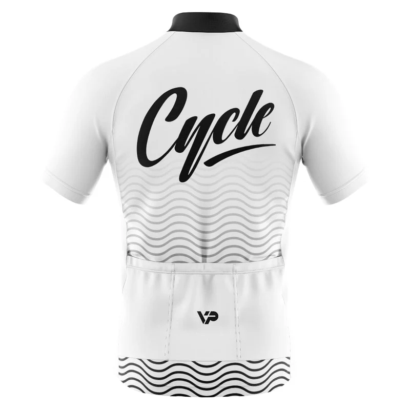 White Cycling Jersey VP12