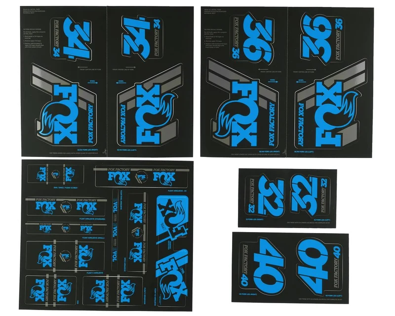 FOX Heritage Decal Kit Fork & Shock | bis MY20 | Blue