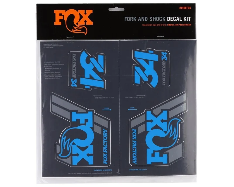 FOX Heritage Decal Kit Fork & Shock | bis MY20 | Blue