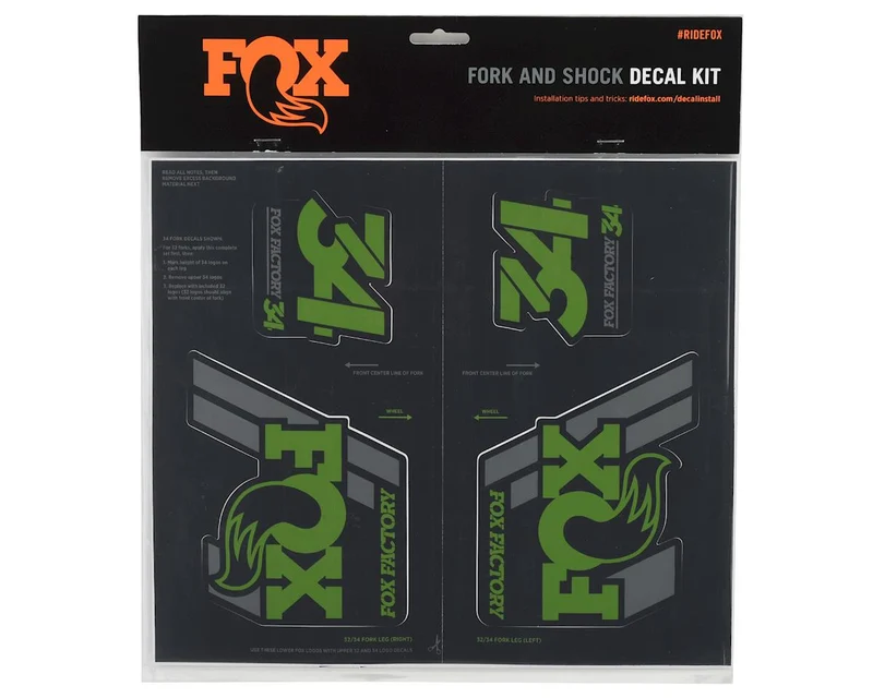 FOX Heritage Decal Kit Fork & Shock | bis MY20 | Green