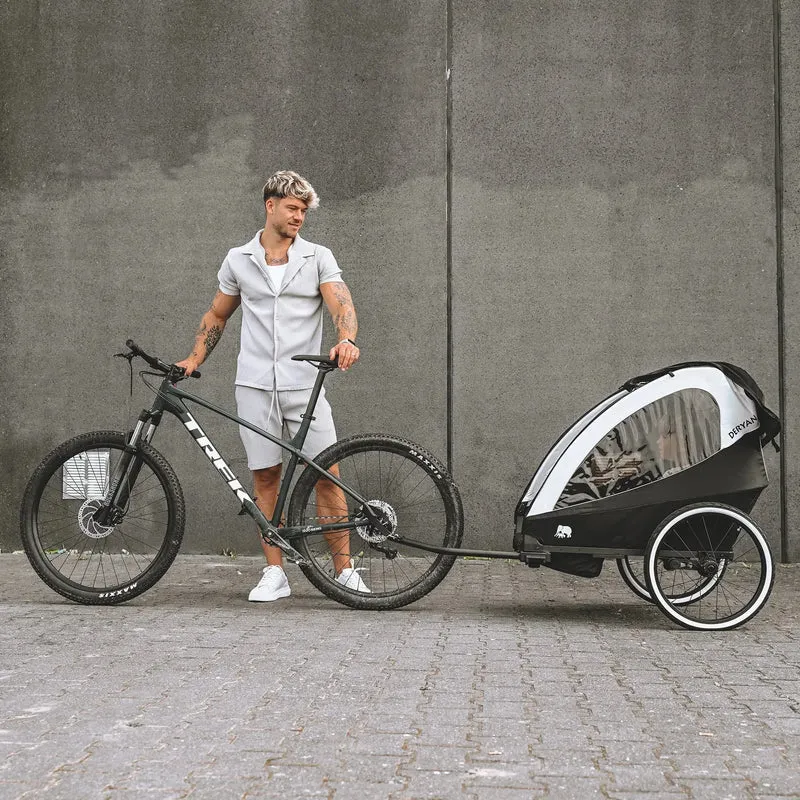 Luxus-Fahrradanhänger, 3-in-1-Kinderwagen und Jogger – Schwarz/Creme