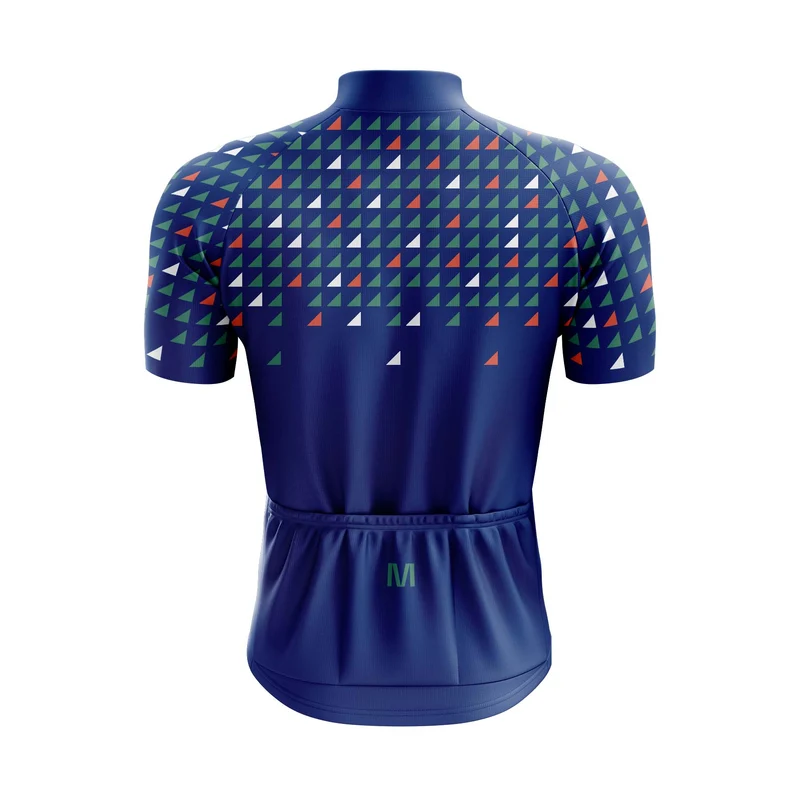 Men's Blue Triangles Cycling Jersey