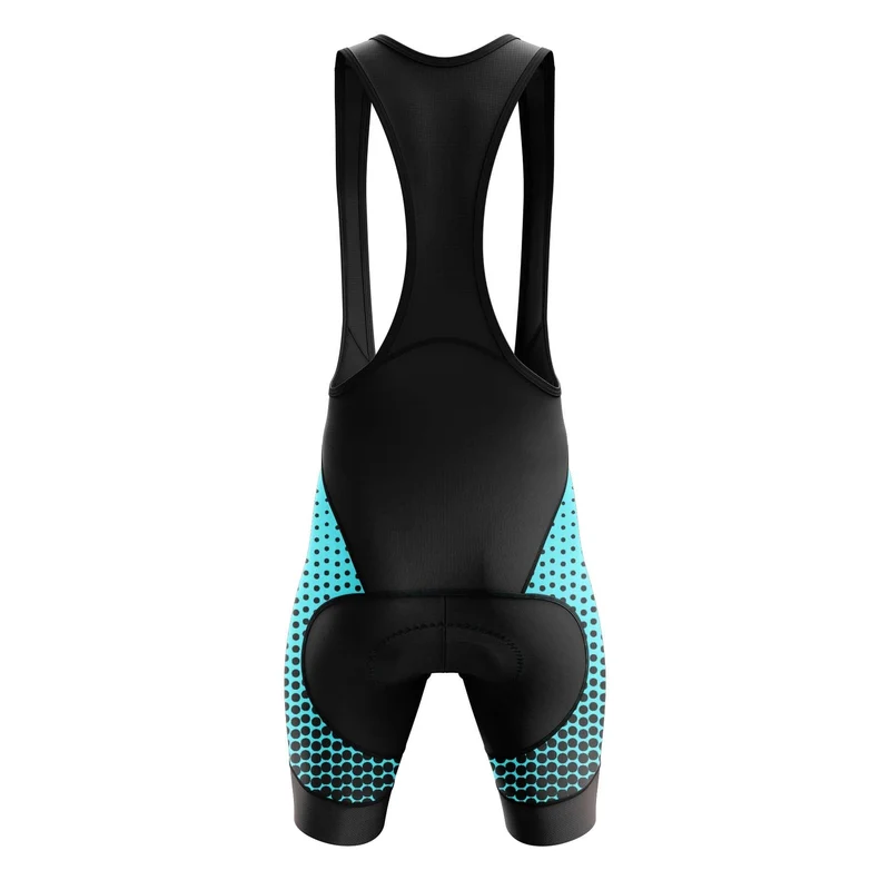Aqua Blue Dots Cycling Bib Shorts