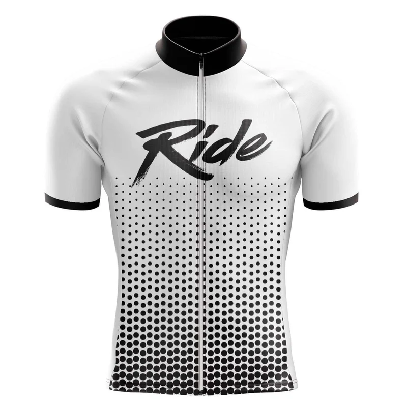 Men's White Ride Cycling Jersey