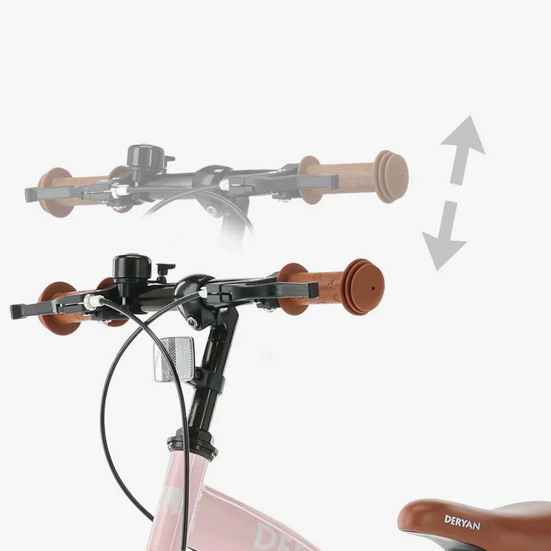 Luxus Kinderfahrrad 14 Zoll - 3 in 1 - Laufrad - Rosa