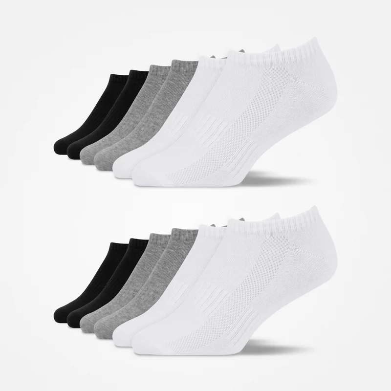 Kinder Sneaker Socken | Mix (Schwarz/Weiß/Grau)