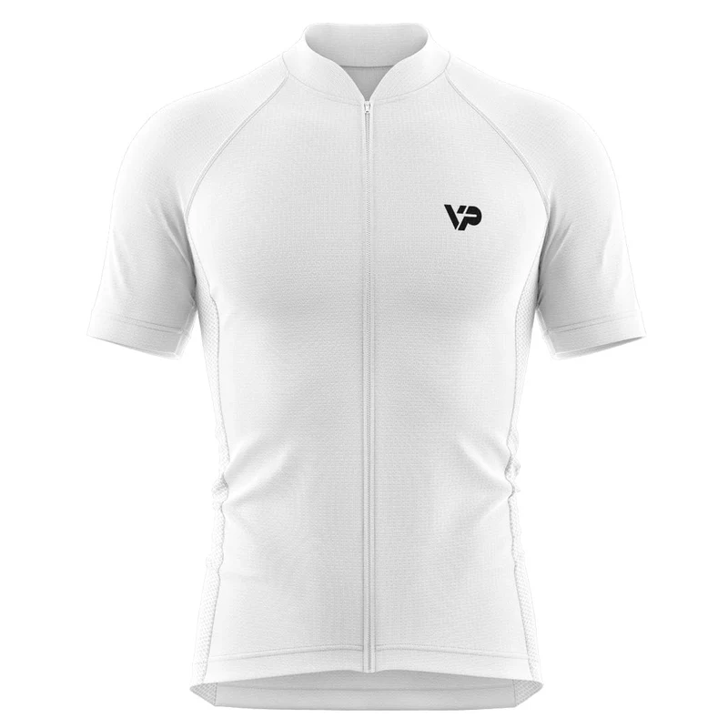 All White Cycling Jersey